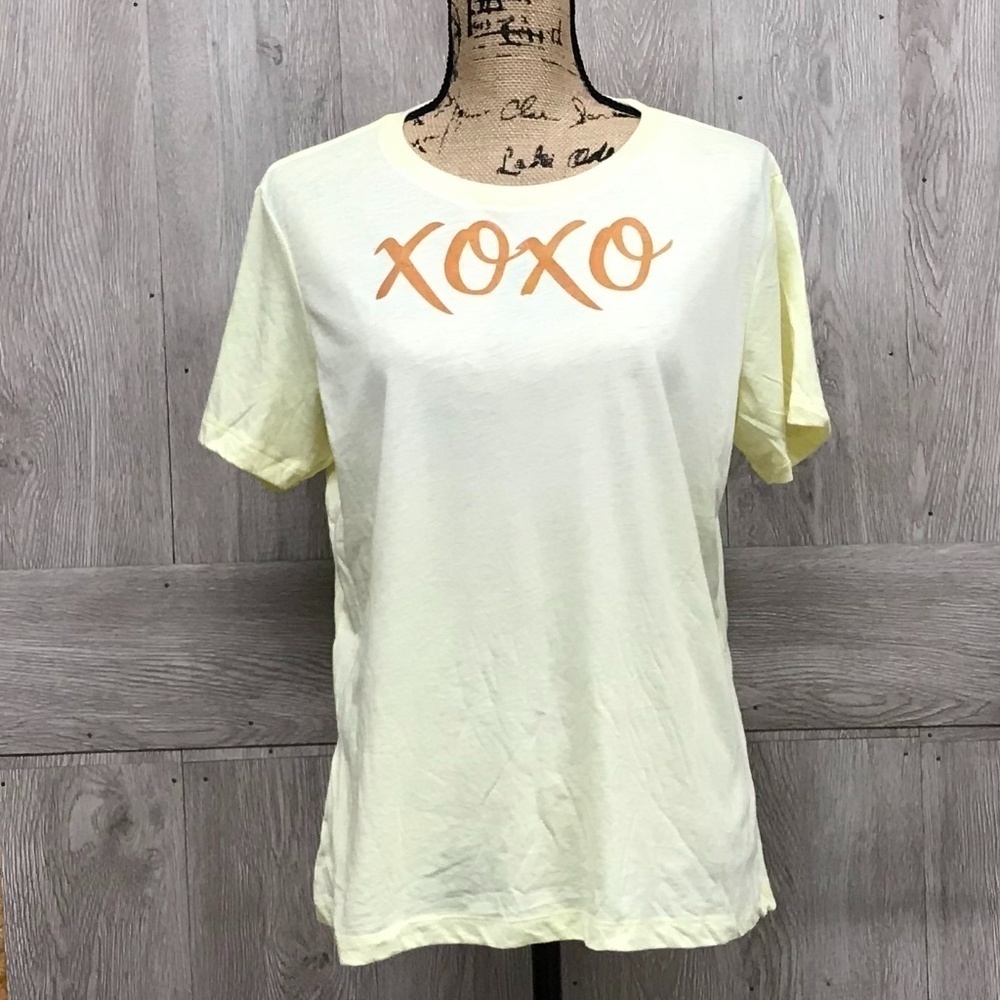 XOXO Holographic Yellow Short Sleeve Tee BB381